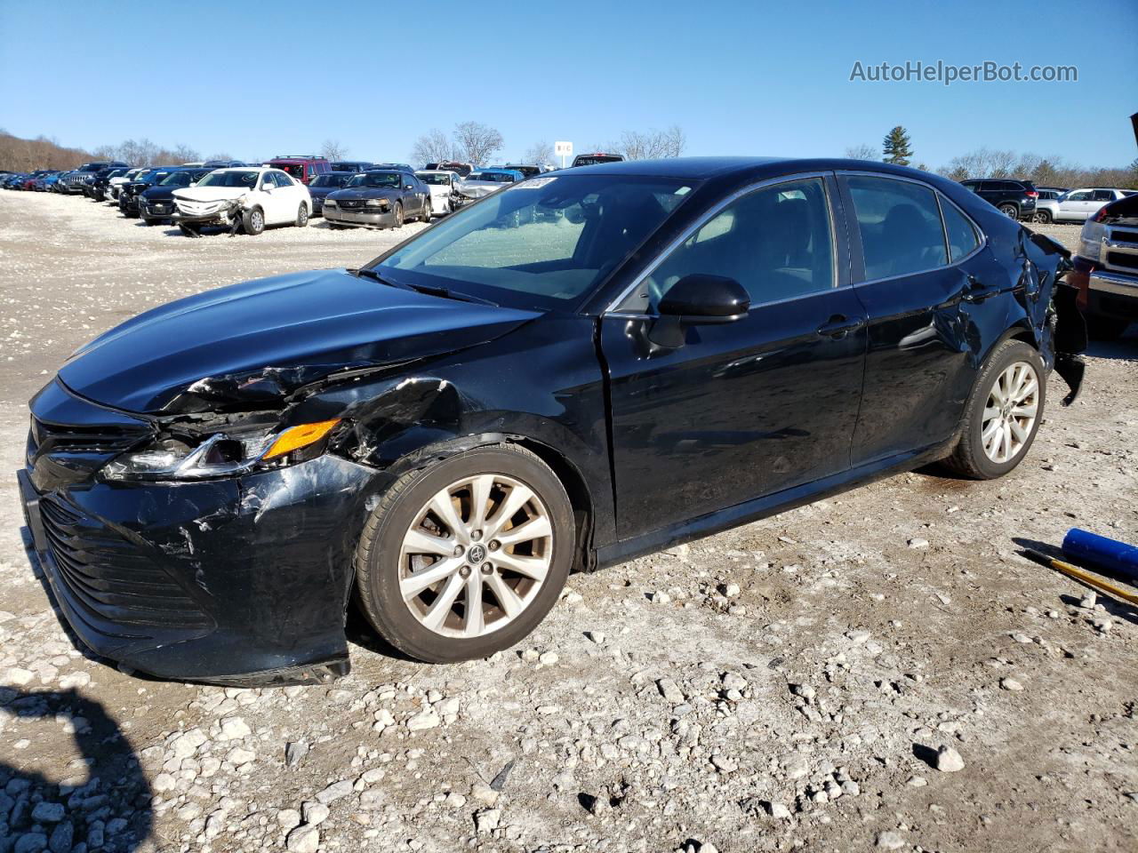 2019 Toyota Camry L Black vin: 4T1B11HKXKU755021