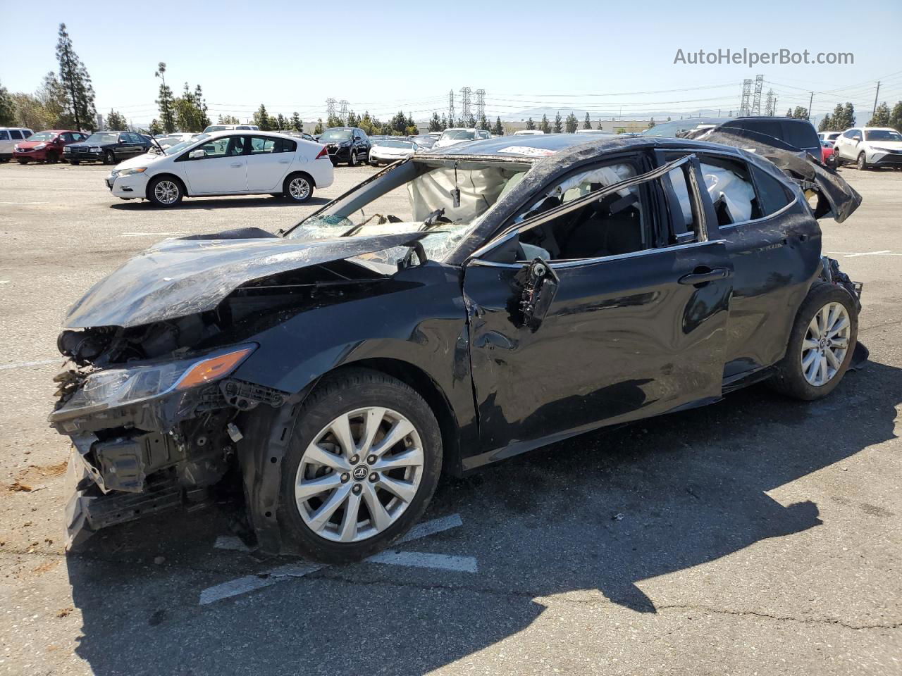 2019 Toyota Camry L Black vin: 4T1B11HKXKU834169