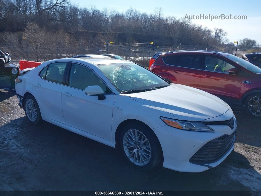 2019 Toyota Camry Hybrid Xle White vin: 4T1B21HK1KU516048