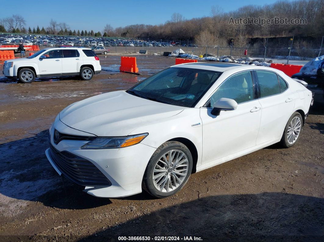 2019 Toyota Camry Hybrid Xle White vin: 4T1B21HK1KU516048