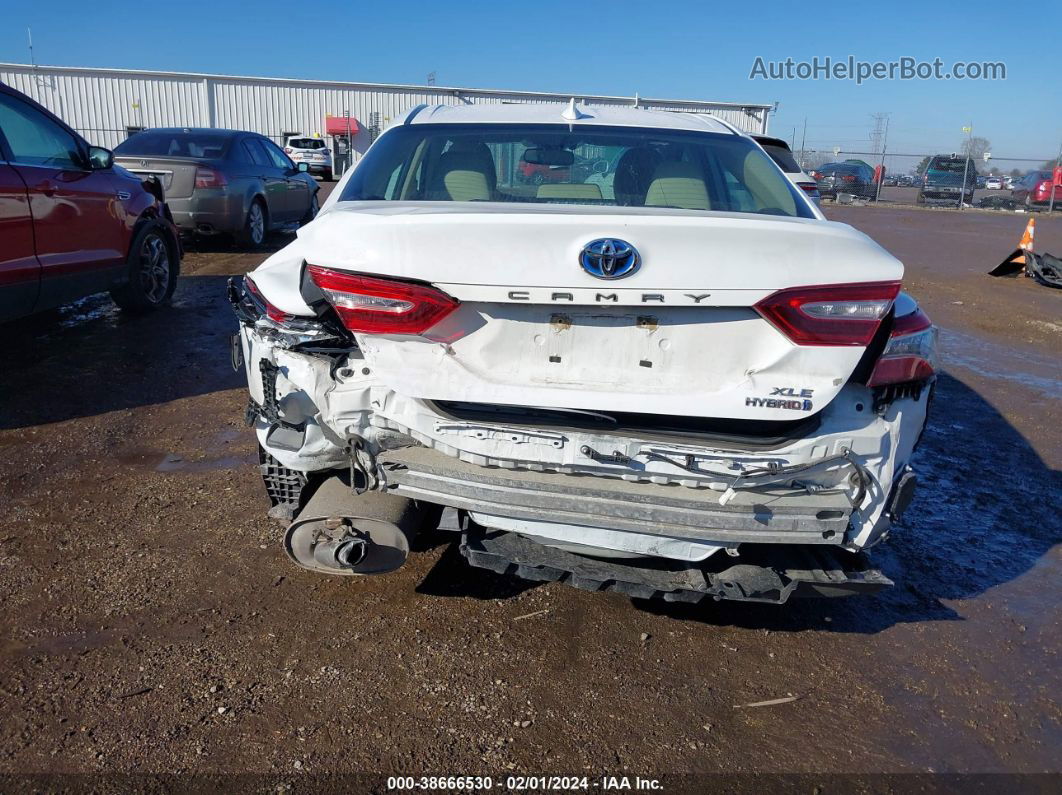 2019 Toyota Camry Hybrid Xle White vin: 4T1B21HK1KU516048