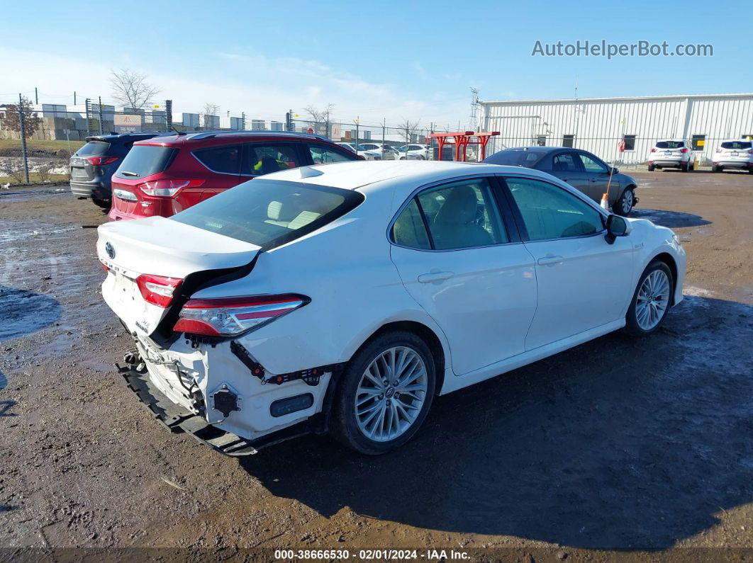 2019 Toyota Camry Hybrid Xle White vin: 4T1B21HK1KU516048