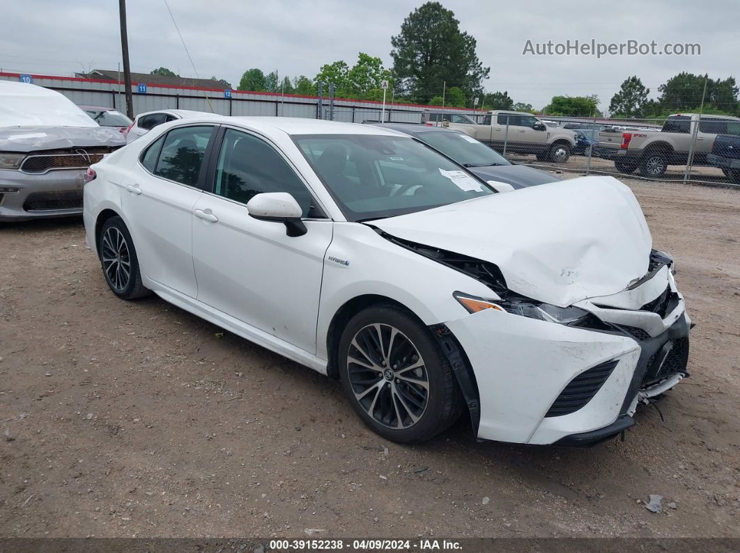 2019 Toyota Camry Hybrid Se White vin: 4T1B21HK2KU012060