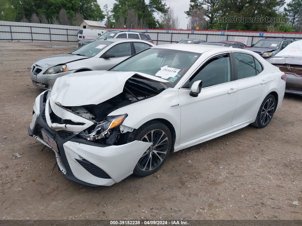 2019 Toyota Camry Hybrid Se White vin: 4T1B21HK2KU012060