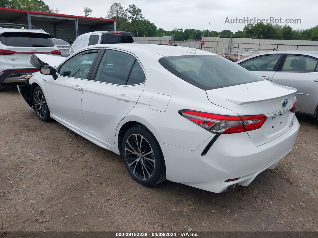 2019 Toyota Camry Hybrid Se White vin: 4T1B21HK2KU012060