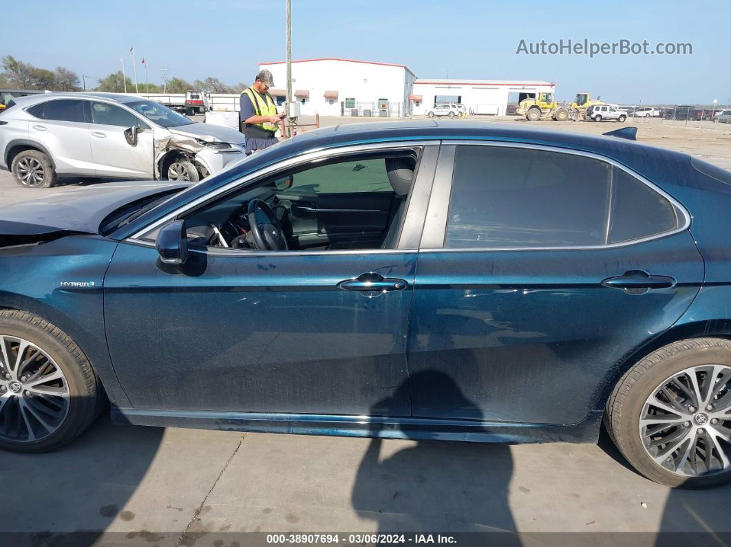 2019 Toyota Camry Hybrid Se Blue vin: 4T1B21HK4KU514326