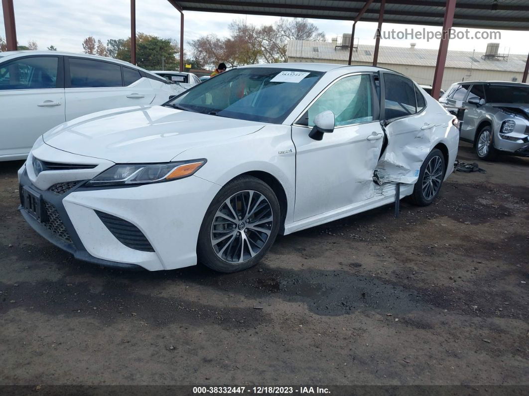 2019 Toyota Camry Hybrid Se White vin: 4T1B21HK4KU515850