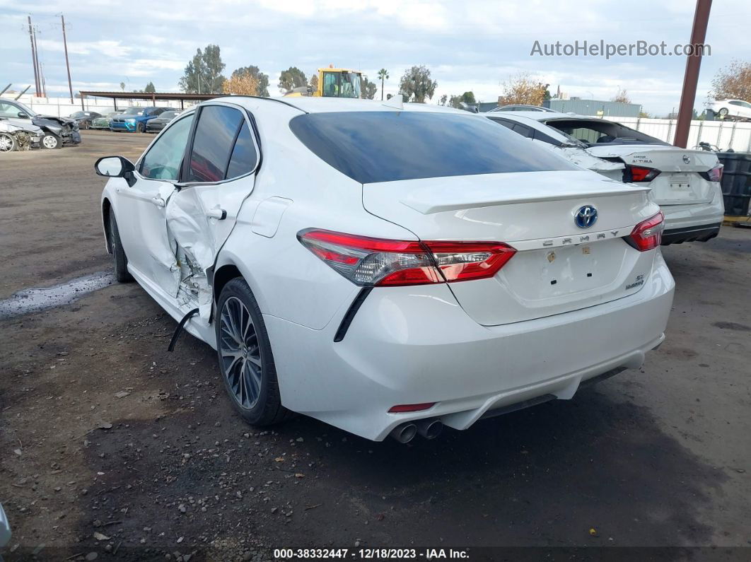 2019 Toyota Camry Hybrid Se White vin: 4T1B21HK4KU515850