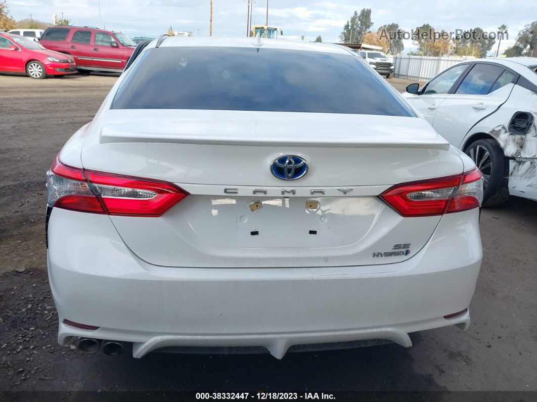 2019 Toyota Camry Hybrid Se White vin: 4T1B21HK4KU515850