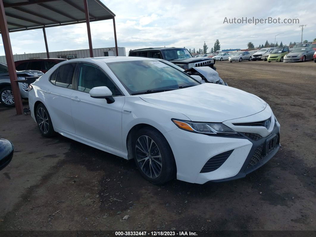 2019 Toyota Camry Hybrid Se White vin: 4T1B21HK4KU515850