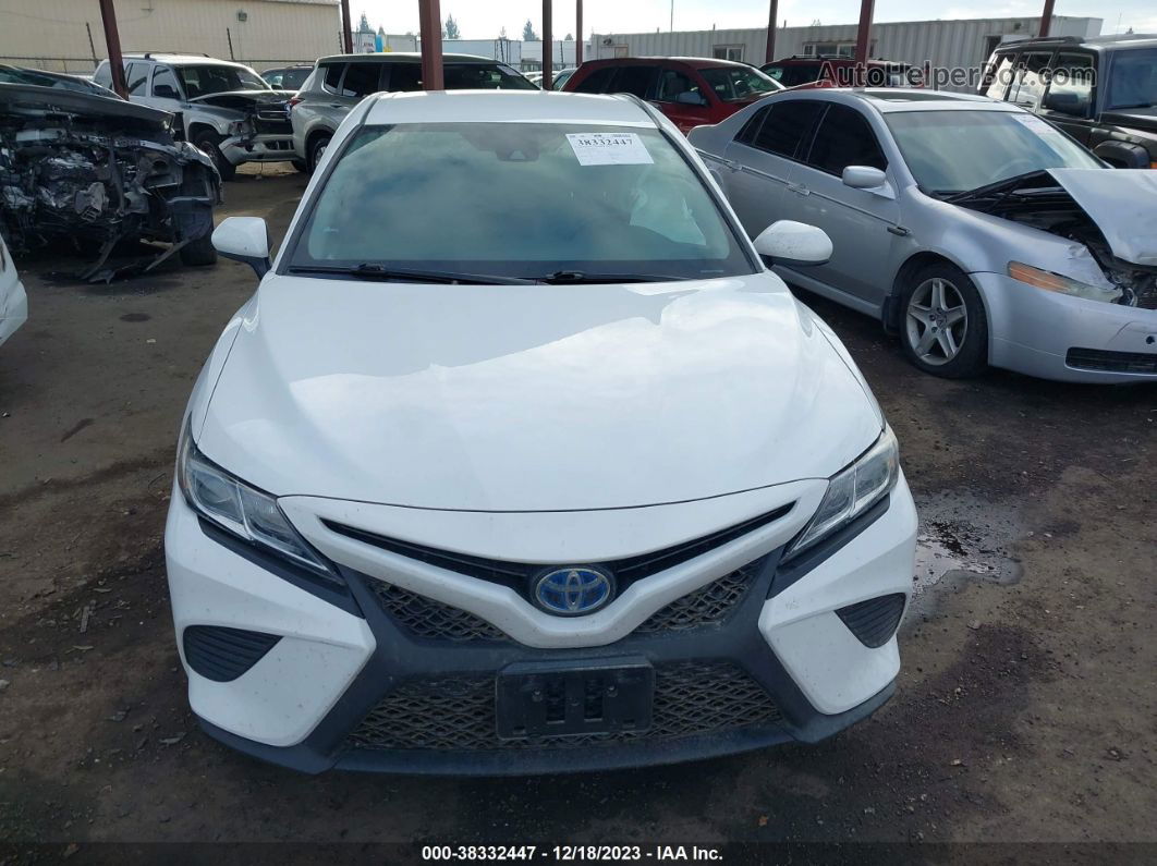 2019 Toyota Camry Hybrid Se White vin: 4T1B21HK4KU515850