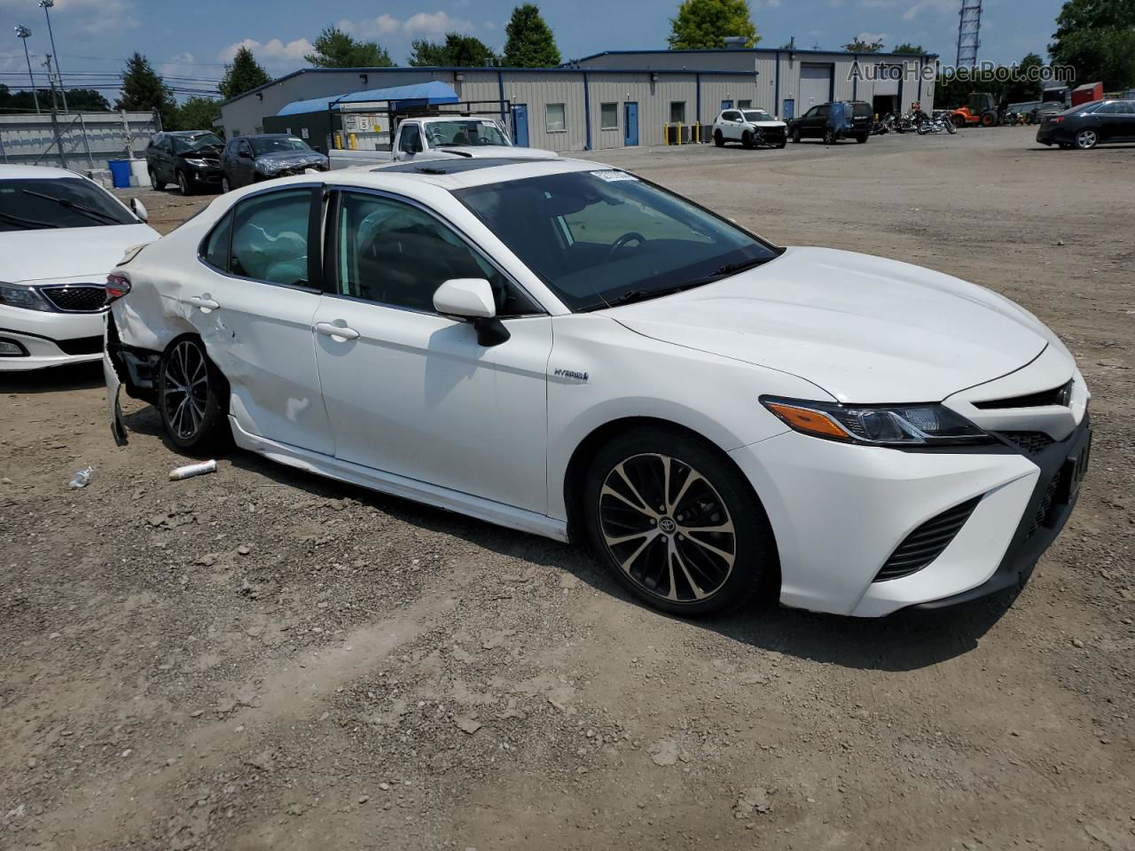 2019 Toyota Camry Hybrid White vin: 4T1B21HK5KU009900