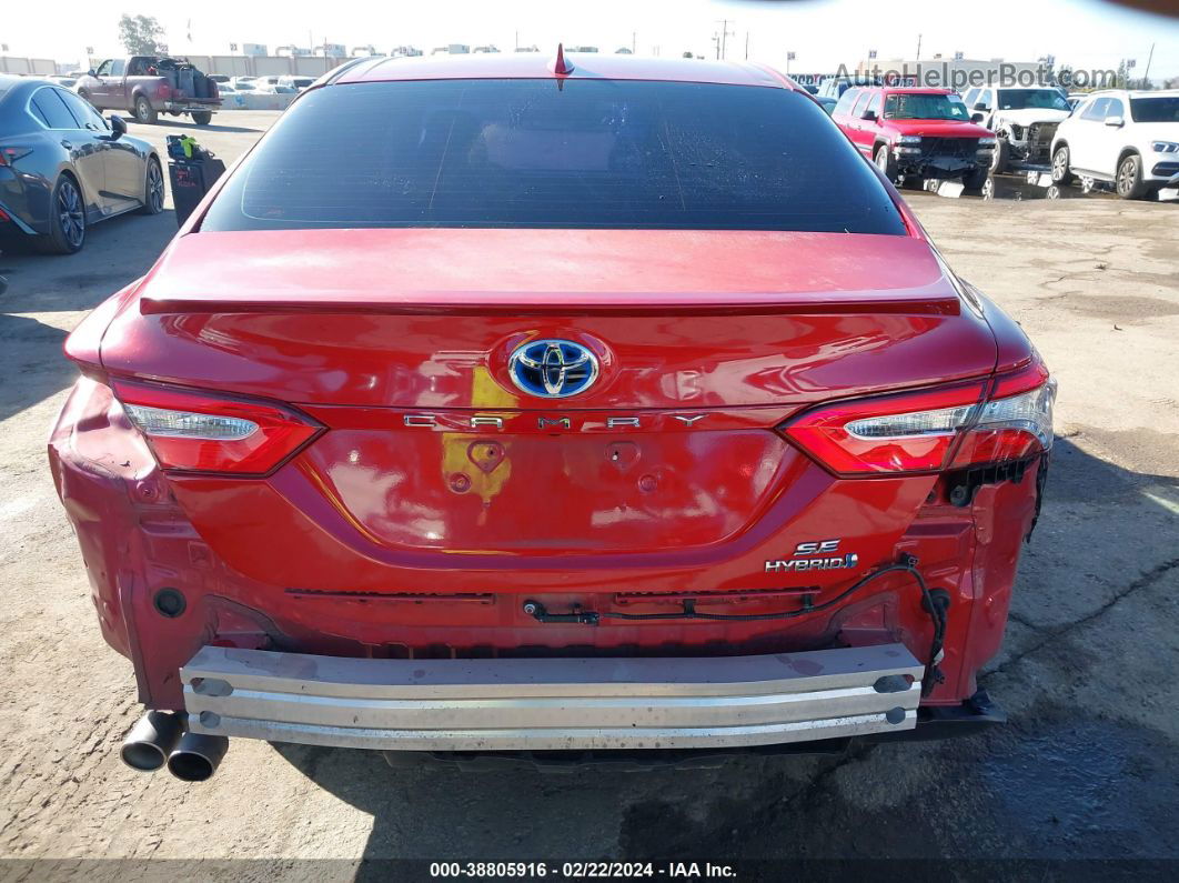 2019 Toyota Camry Hybrid Se Red vin: 4T1B21HK5KU012344