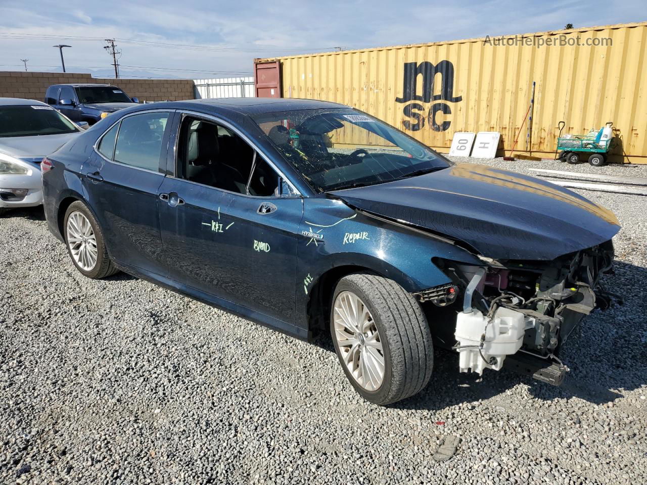 2019 Toyota Camry Hybrid Blue vin: 4T1B21HK5KU515209