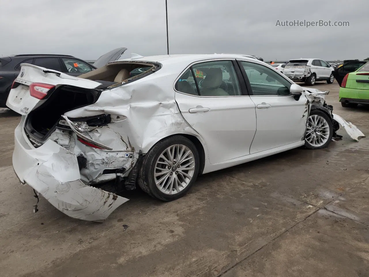 2019 Toyota Camry Hybrid White vin: 4T1B21HK6KU012823