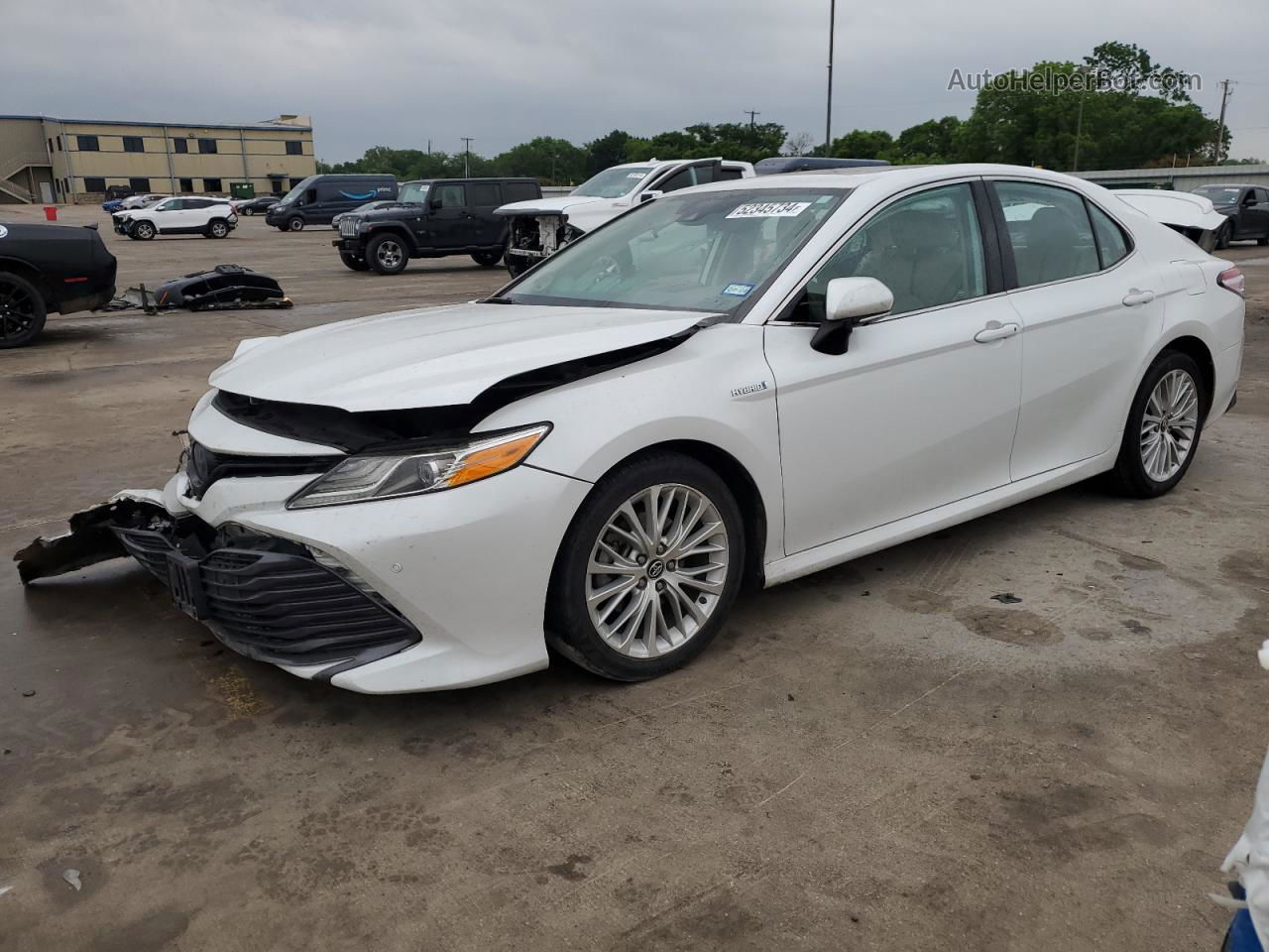 2019 Toyota Camry Hybrid White vin: 4T1B21HK6KU012823