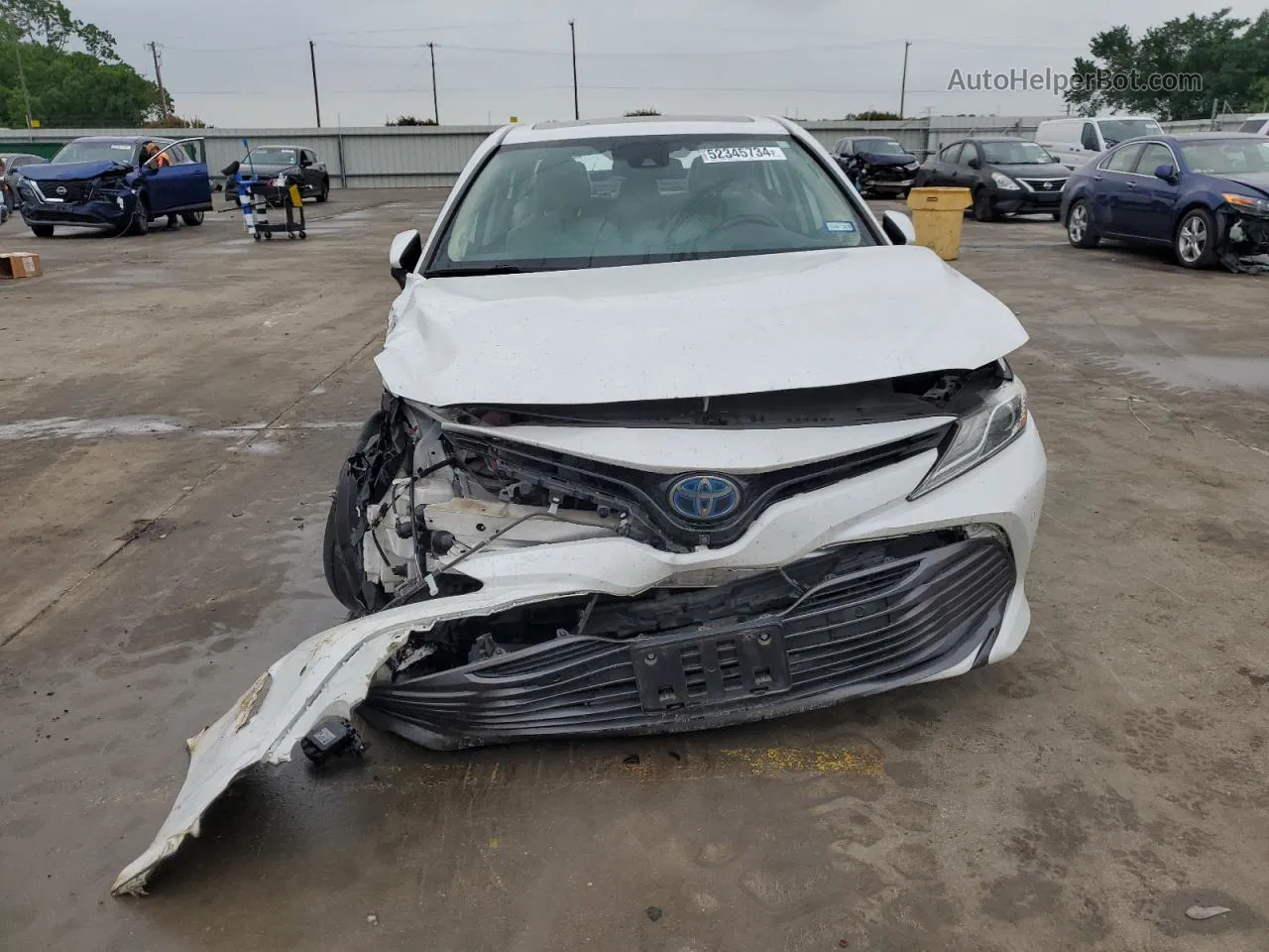 2019 Toyota Camry Hybrid White vin: 4T1B21HK6KU012823