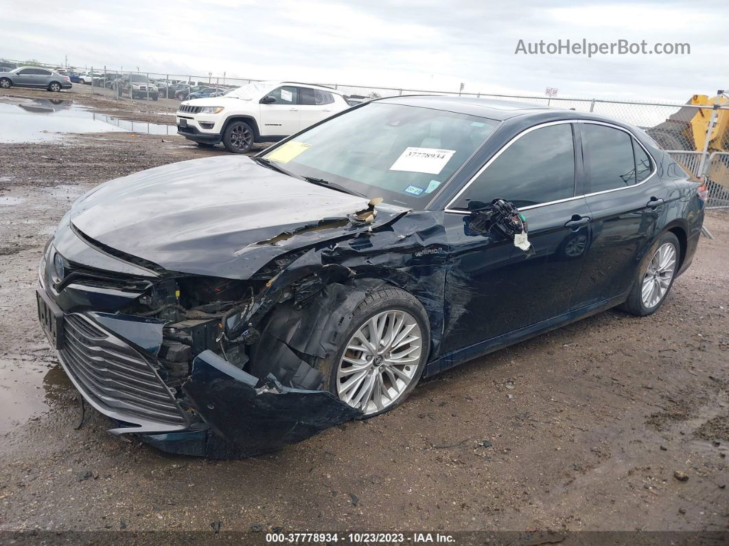 2019 Toyota Camry Hybrid Xle Dark Blue vin: 4T1B21HK6KU013681