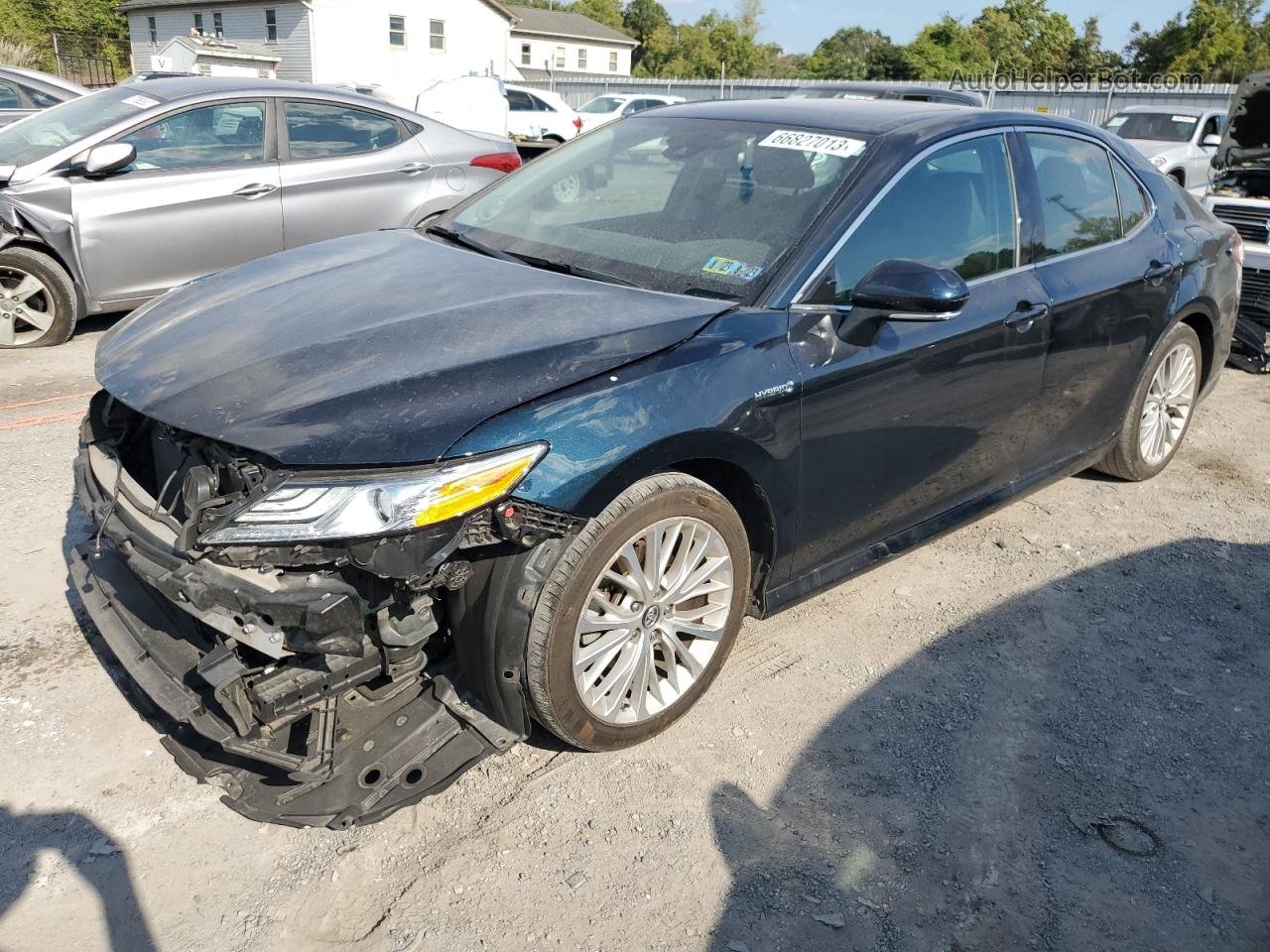 2019 Toyota Camry Hybrid Бирюзовый vin: 4T1B21HK6KU521925