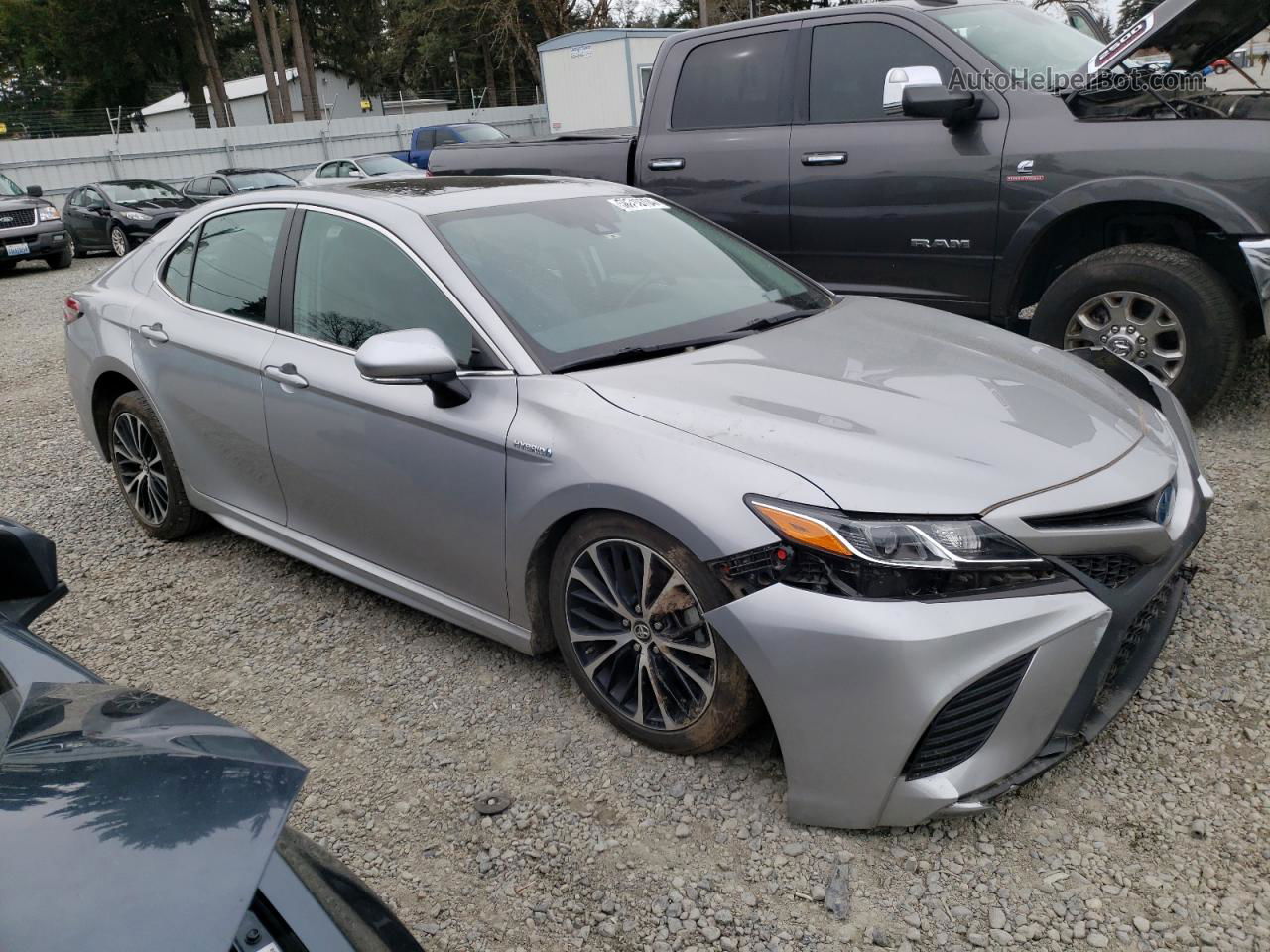 2019 Toyota Camry Hybrid Silver vin: 4T1B21HK7KU511789