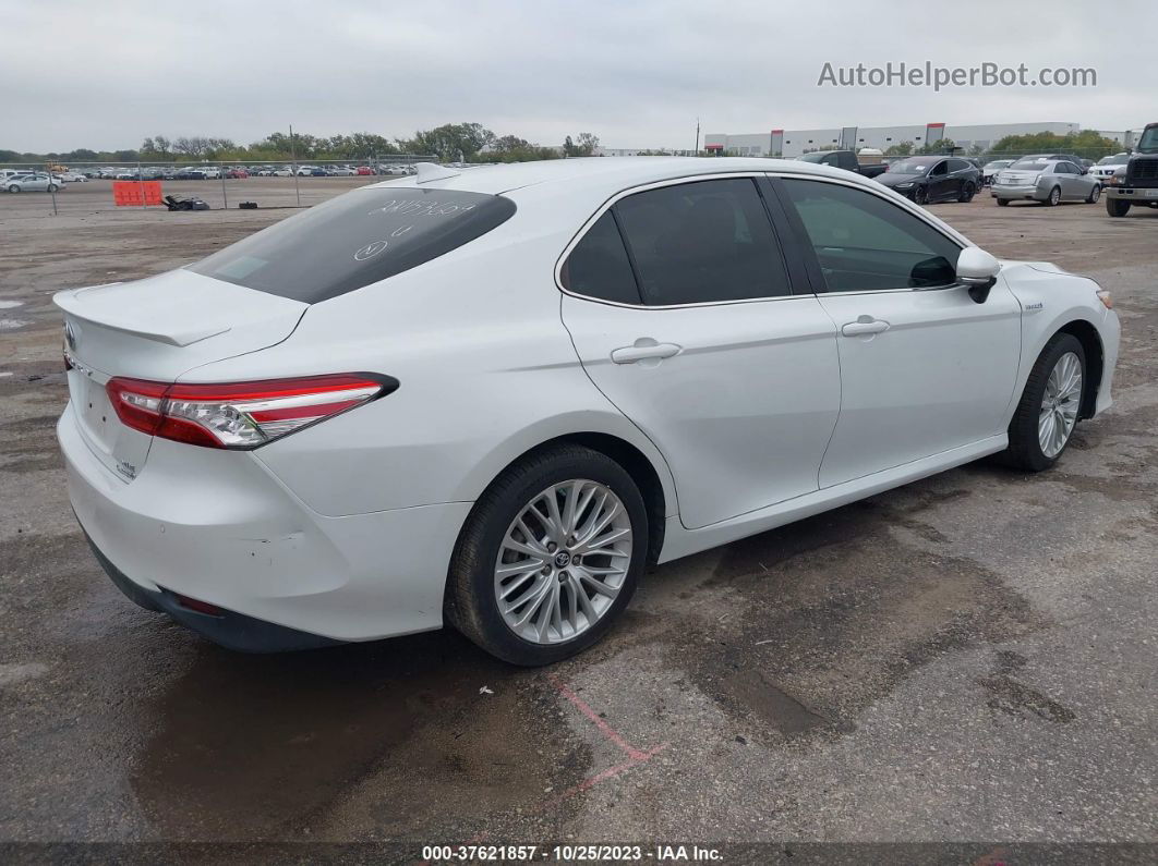 2019 Toyota Camry Hybrid Xle White vin: 4T1B21HK7KU512473