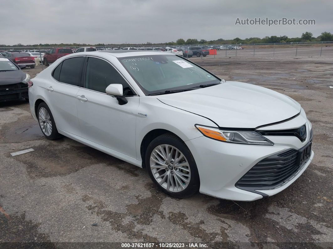 2019 Toyota Camry Hybrid Xle White vin: 4T1B21HK7KU512473