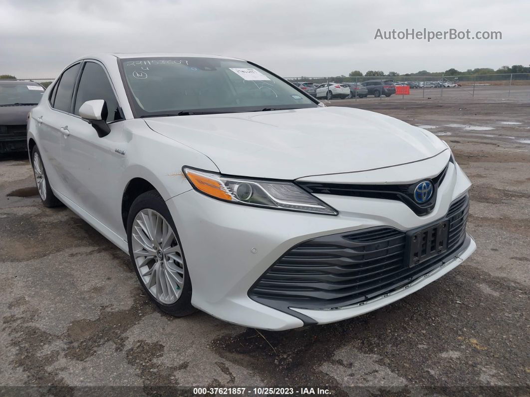 2019 Toyota Camry Hybrid Xle White vin: 4T1B21HK7KU512473