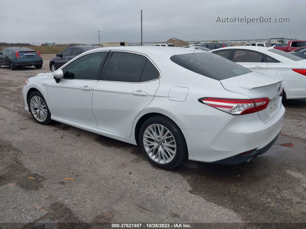 2019 Toyota Camry Hybrid Xle White vin: 4T1B21HK7KU512473