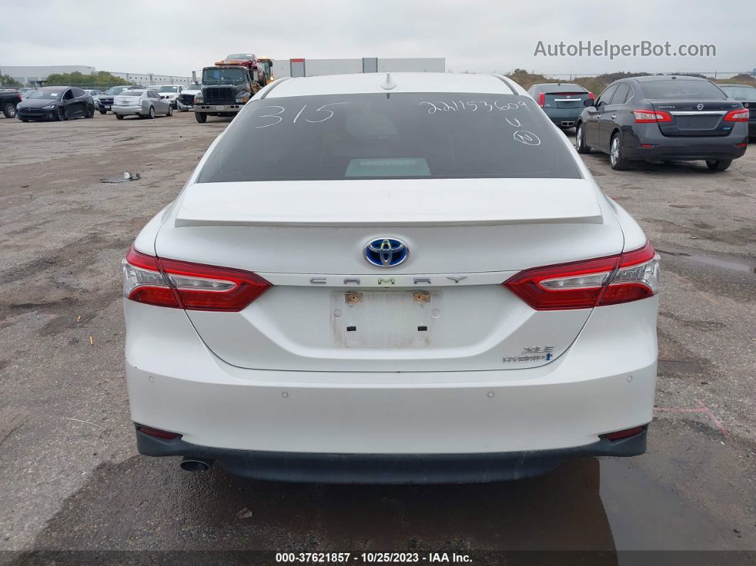 2019 Toyota Camry Hybrid Xle White vin: 4T1B21HK7KU512473