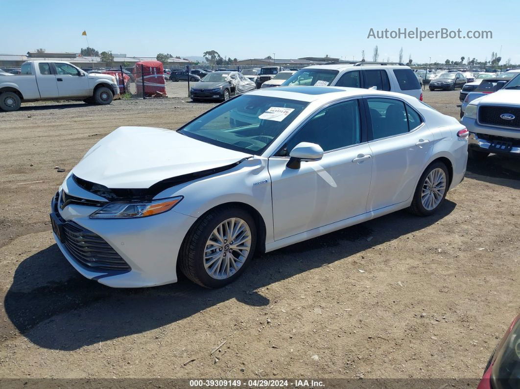 2019 Toyota Camry Hybrid Xle White vin: 4T1B21HK9KU515987