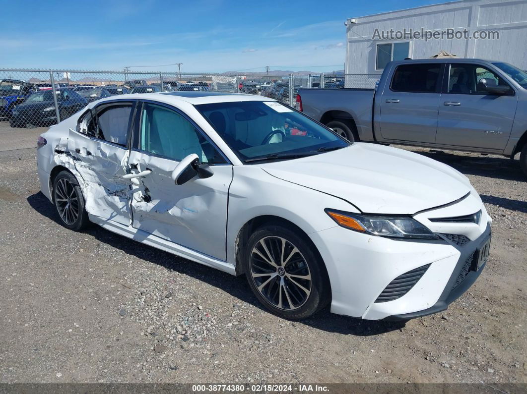 2019 Toyota Camry Hybrid Se White vin: 4T1B21HK9KU518646