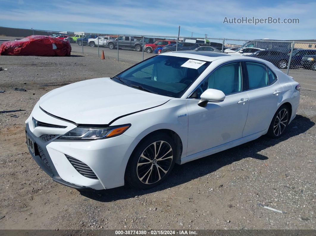 2019 Toyota Camry Hybrid Se White vin: 4T1B21HK9KU518646