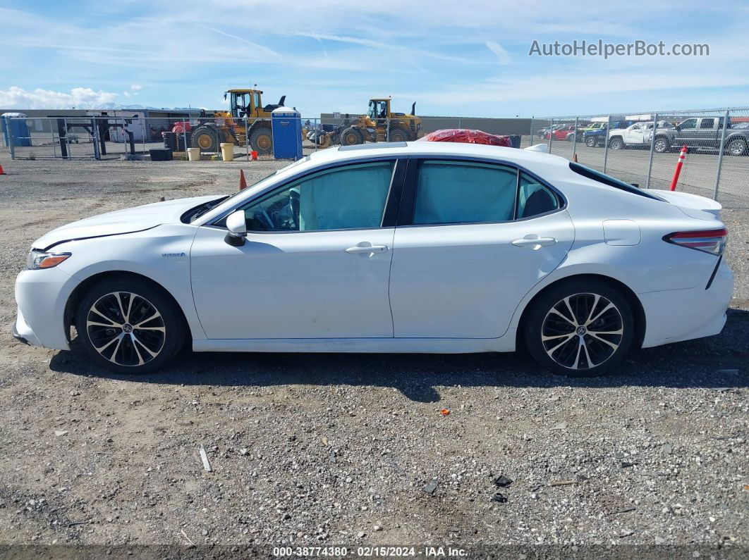 2019 Toyota Camry Hybrid Se White vin: 4T1B21HK9KU518646