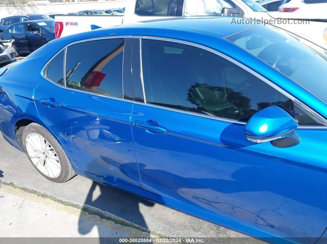 2019 Toyota Camry Hybrid Xle Blue vin: 4T1B21HKXKU011173