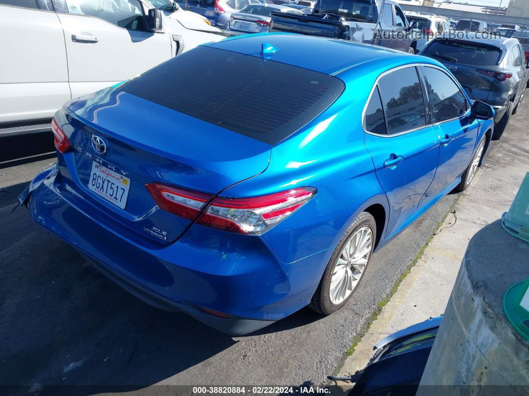 2019 Toyota Camry Hybrid Xle Blue vin: 4T1B21HKXKU011173