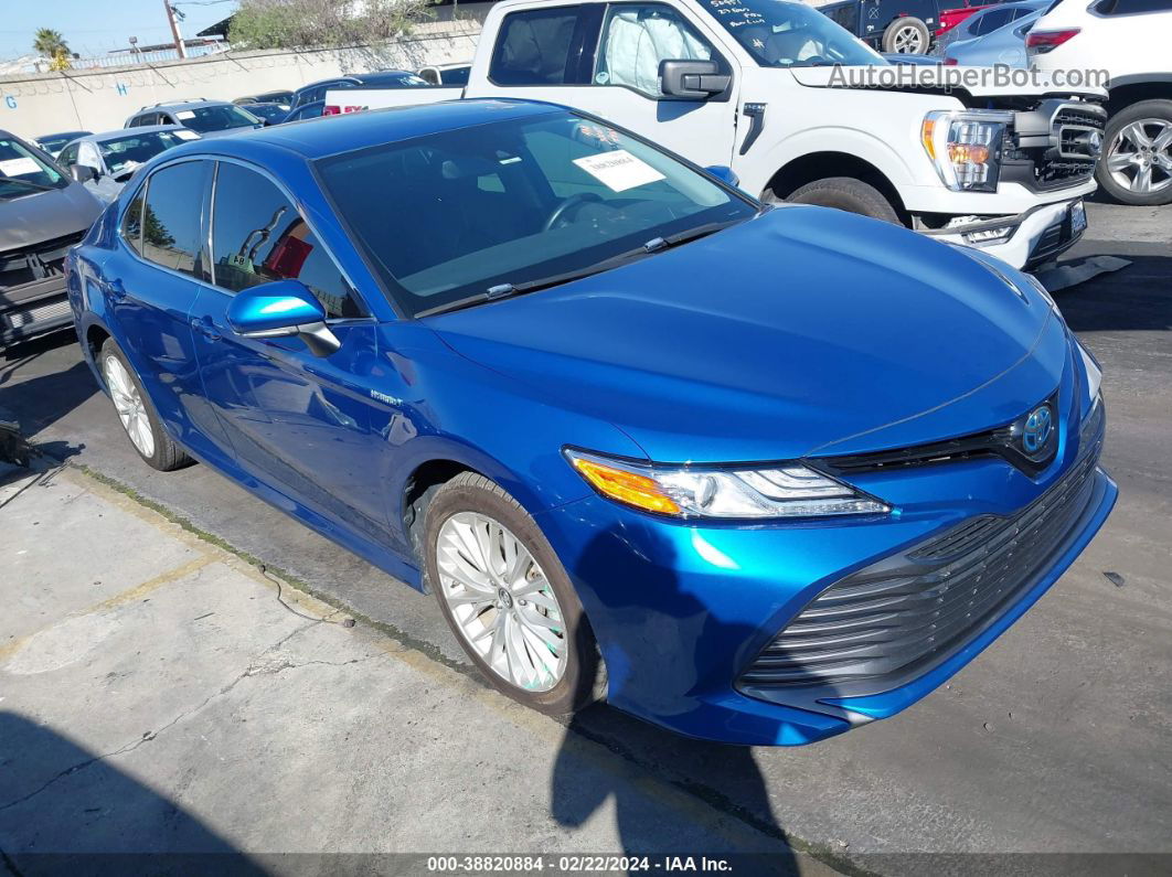 2019 Toyota Camry Hybrid Xle Blue vin: 4T1B21HKXKU011173