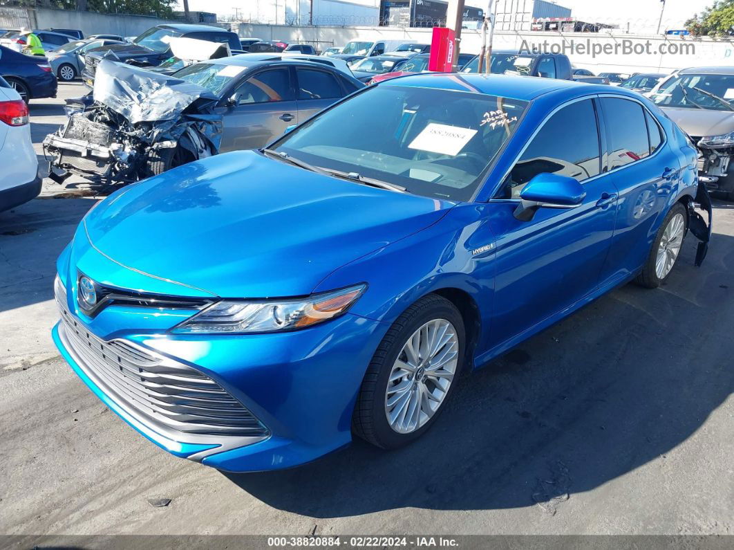 2019 Toyota Camry Hybrid Xle Blue vin: 4T1B21HKXKU011173