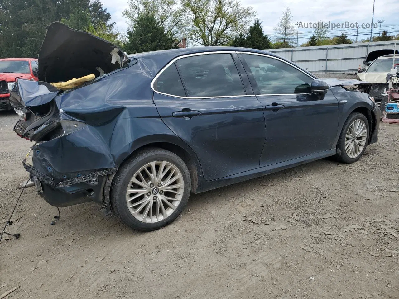 2019 Toyota Camry Hybrid Синий vin: 4T1B21HKXKU513827