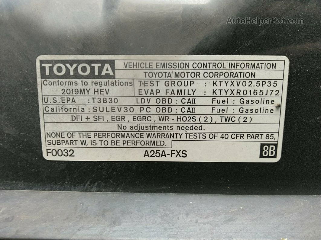 2019 Toyota Camry Hybrid Unknown vin: 4T1B31HK0KU513462