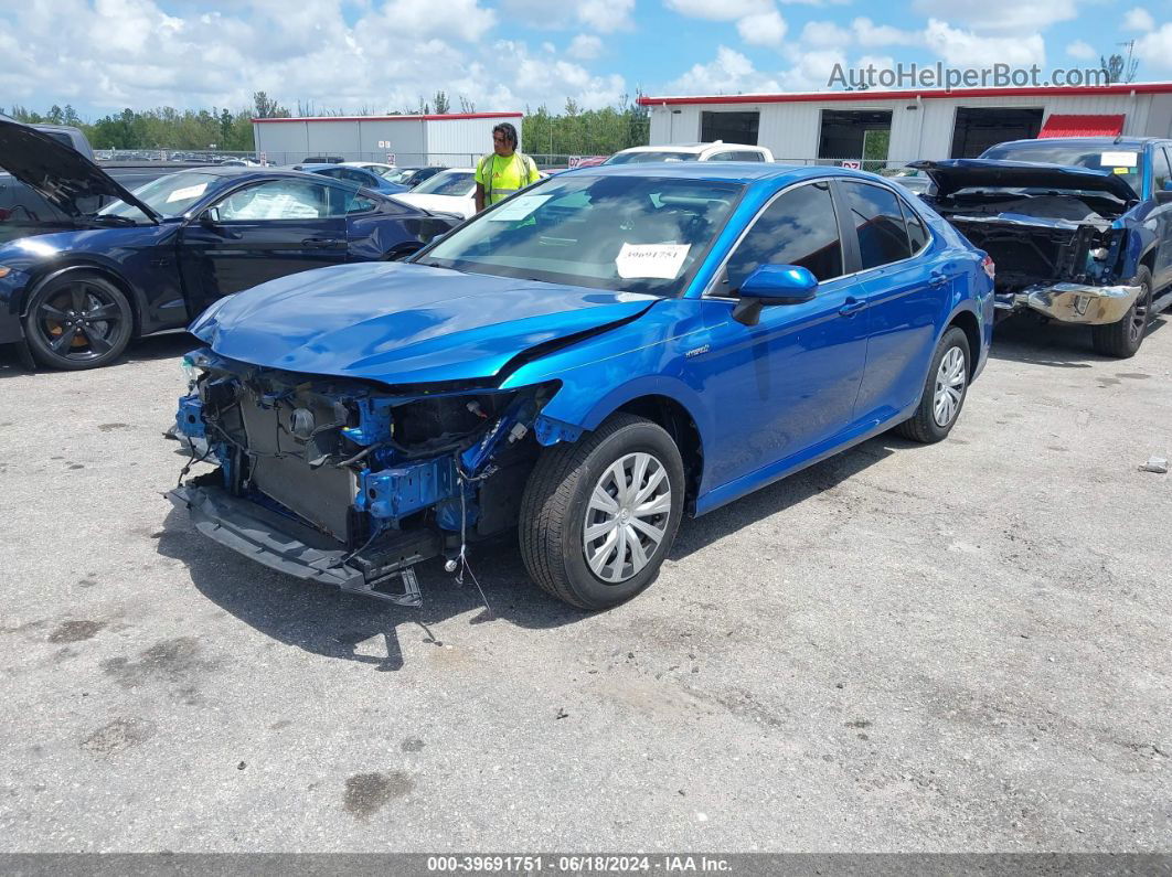 2019 Toyota Camry Hybrid Le Blue vin: 4T1B31HK5KU005052