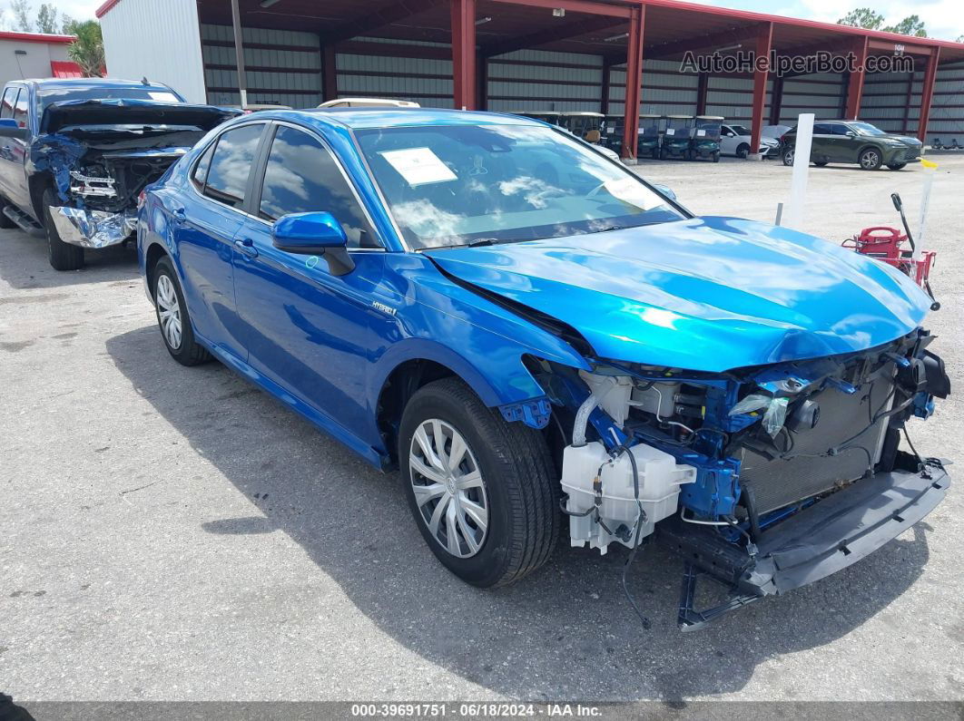 2019 Toyota Camry Hybrid Le Blue vin: 4T1B31HK5KU005052
