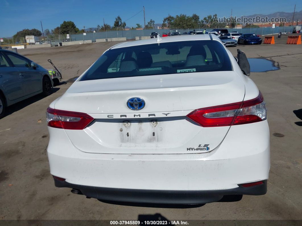 2019 Toyota Camry Hybrid Le White vin: 4T1B31HK5KU006332