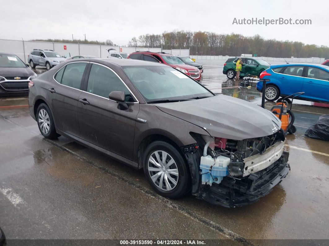 2019 Toyota Camry Hybrid Le Коричневый vin: 4T1B31HK5KU513036