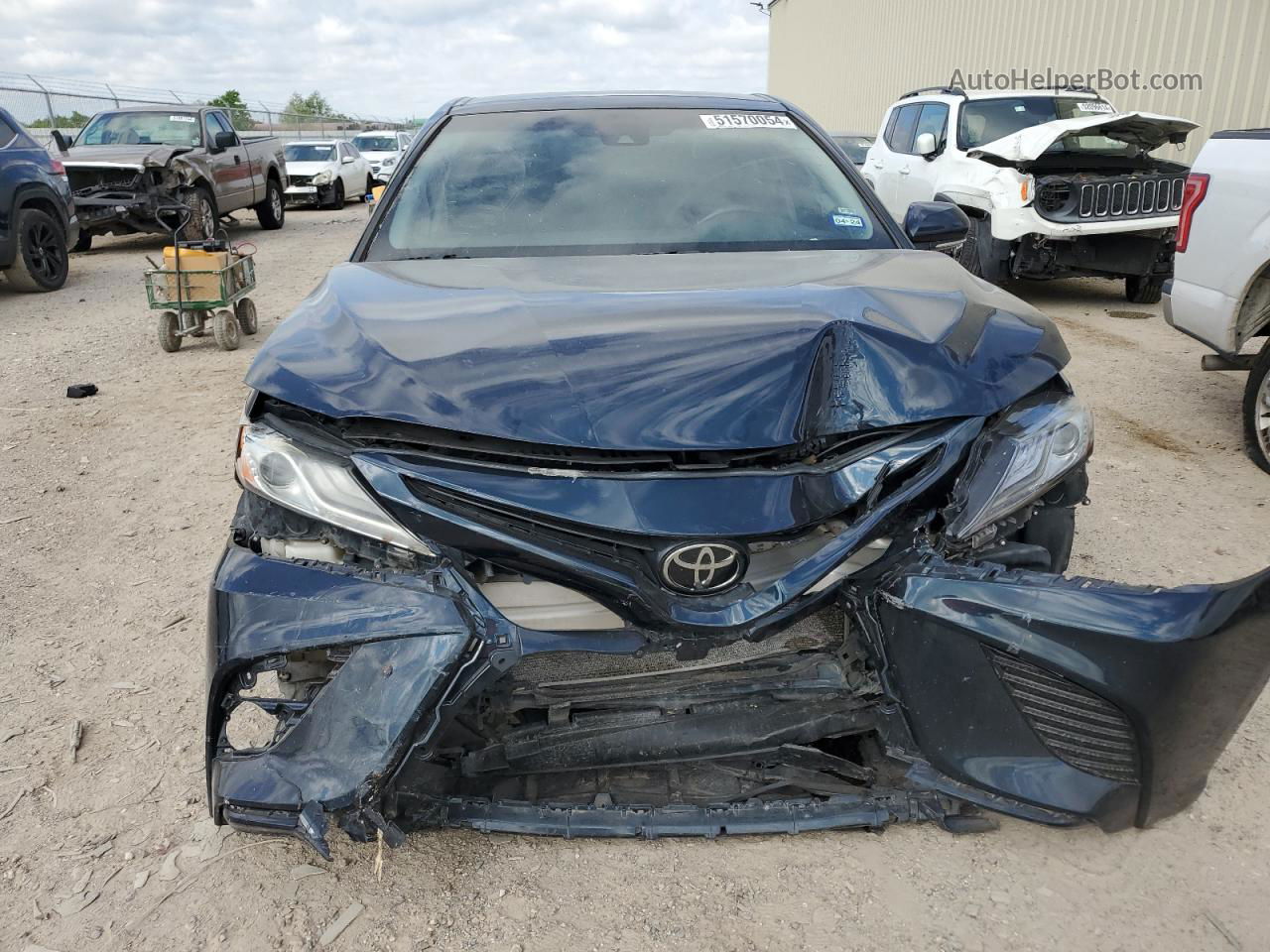 2019 Toyota Camry Xse Синий vin: 4T1B61HK0KU244788