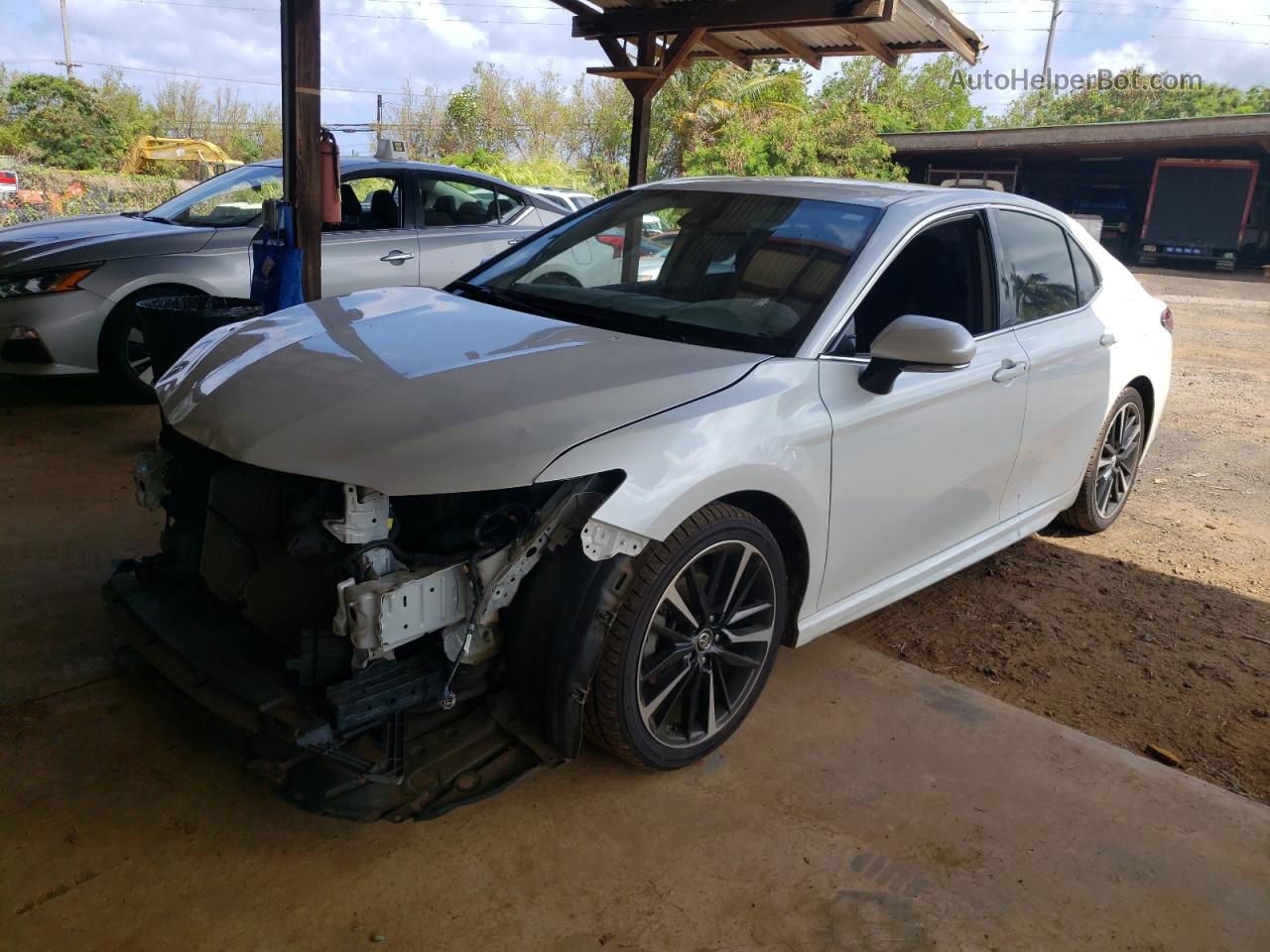 2019 Toyota Camry Xse White vin: 4T1B61HK1KU713144