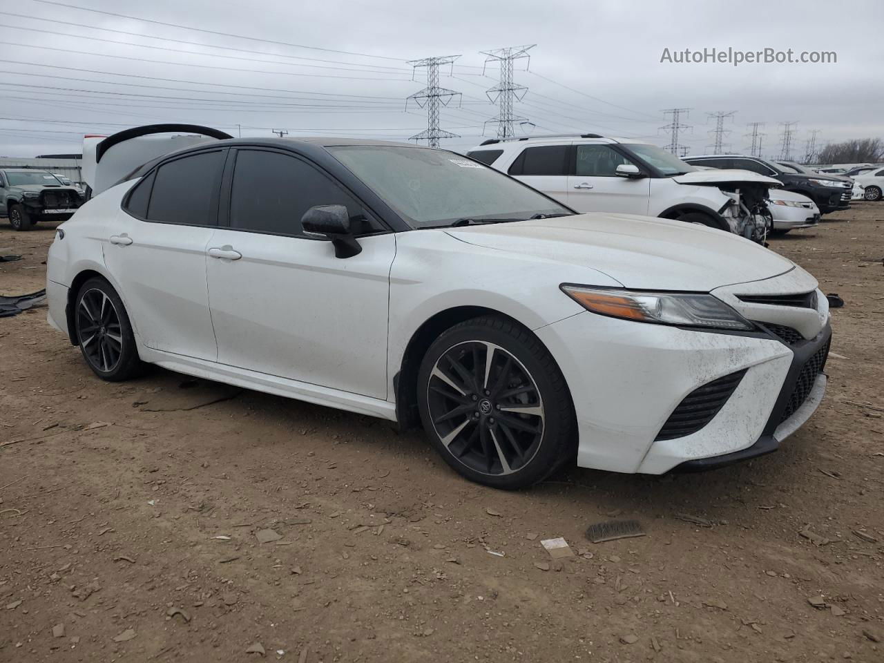 2019 Toyota Camry Xse Белый vin: 4T1B61HK2KU277825