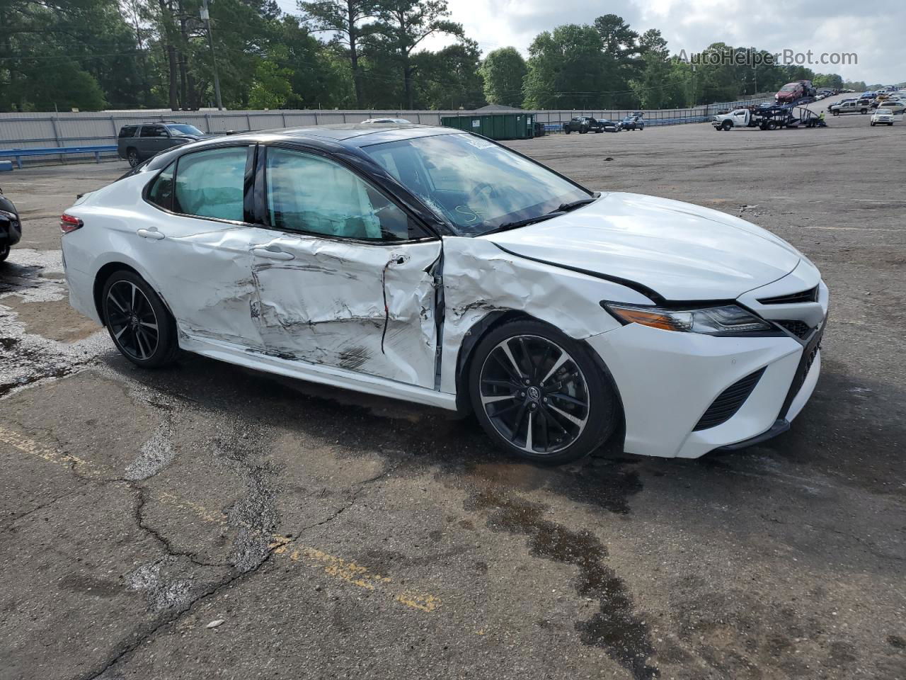 2019 Toyota Camry Xse White vin: 4T1B61HK3KU162893