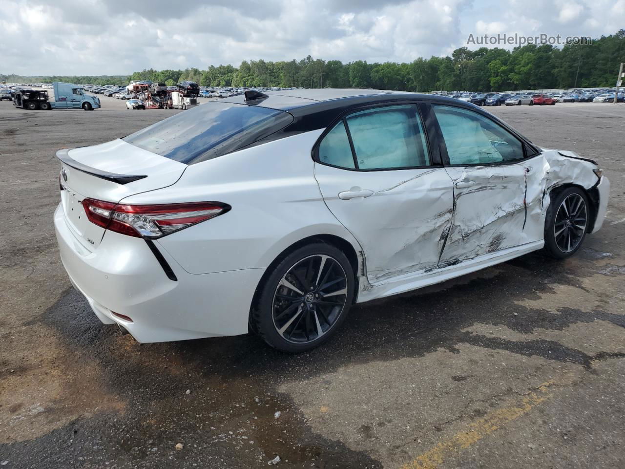 2019 Toyota Camry Xse White vin: 4T1B61HK3KU162893