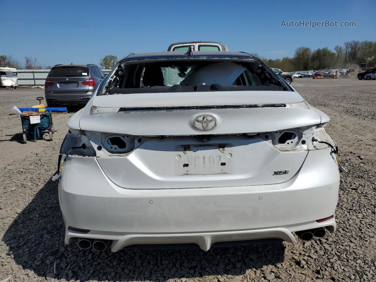 2019 Toyota Camry Xse White vin: 4T1B61HK3KU197188