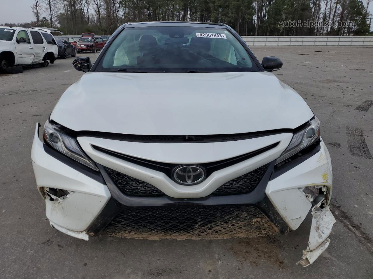 2019 Toyota Camry Xse White vin: 4T1B61HK5KU264020